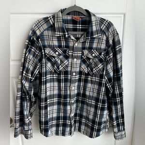 Merrell Men’s Flannel Long-Sleeve Button Down Shirt Size Large